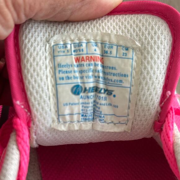 Heelys Launch Skate Shoes Youth Sz 5 Women’s Size 5.5 Hot Pink Low Tops - Picture 7 of 8